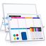 Klein Whiteboard Weekly Planner Magnetic– 40 x 30 cm Wochenplaner abwischbar, tragbarer Double-Sided White board-Ständer für Zuhause, Schule, Küche, Schreibtisch inkl. 10 Stifte, 4 Magnete, 1 Schwamm