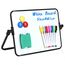 Whiteboard Magnetwand, kleine doppelseitige Whiteboard Trocken abwischbare, A4 Format Magnettafel Magnetwand, mit trocken abwischbaren Stiften, Radiergummi, Magneten, Halterung, 30x21cm
