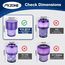 MXZONE Waschbar Ersatz Filter für Dyson V10 SV12 Cyclone, V10 Animal, V10 Absolute Staubsauger Ersatzteil Ersetzen Sie DY-969082-01, 2er-Packung