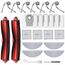 24 Stück Zubehör Ersatzteile für Roborock Q10 S5+/Q10 S5/Q10 X5+/Q10 X5 Saugroboter, 2 Rollenbürste, 4 HEPA-Filter, 4 Wischtücher, 6 Seitenbürsten, 6 Staubbeutel, 1 Reinigungsbürste