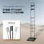 Bison Ständer für Dyson Akkusauger – Organizer & Halterung für Dyson V15s, V15, V12 Slim, V11, V10, V8, V7, V6, DC30 – DC35 Standfuß mit Rahmen für Dyson Akkusauger (Schwarz mit Holzgriff)