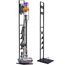 Bison Ständer für Dyson Akkusauger – Organizer & Halterung für Dyson V15s, V15, V12 Slim, V11, V10, V8, V7, V6, DC30 – DC35 Standfuß mit Rahmen für Dyson Akkusauger (Schwarz mit Holzgriff)