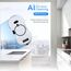 Oamger Fensterputzroboter mit automatischem Wasserstrahl, 5600 PA, automatischer Fensterreiniger, intelligente Navigation, Fernbedienung, für Glatte Oberflächen, mit 10 Reinigungstüchern (B 5600 Pa)