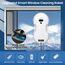 Oamger Fensterreinigungsroboter mit automatischem Wasserstrahl, 5600 PA, automatischer Fensterreiniger, intelligente Navigation, Fernbedienung, für glatte Oberflächen, mit 10 Reinigungstüchern (E