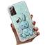 Tivenfezk Nadoli für Samsung Galaxy Note 20 Ultra Herz Hase Versteckt Ständer Hülle,Karikatur Glitzer Ständer Weiche Silikon Bling Durchsichtig Schutzhülle,Grün