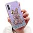 Tivenfezk Nadoli für Samsung Galaxy Note 10 Plus Herz Hase Versteckt Ständer Hülle,Karikatur Glitzer Ständer Weiche Silikon Bling Durchsichtig Schutzhülle,Lila