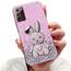 Tivenfezk Nadoli für Samsung Galaxy Note 20 Herz Hase Versteckt Ständer Hülle,Karikatur Glitzer Ständer Weiche Silikon Bling Durchsichtig Schutzhülle,Rosa