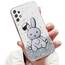Tivenfezk Nadoli für Samsung Galaxy A72 4G/5G Herz Hase Versteckt Ständer Hülle,Karikatur Glitzer Ständer Weiche Silikon Bling Durchsichtig Schutzhülle,Klar