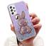 Tivenfezk Nadoli für Samsung Galaxy A72 4G/5G Herz Hase Versteckt Ständer Hülle,Karikatur Glitzer Ständer Weiche Silikon Bling Durchsichtig Schutzhülle,Lila