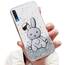 Tivenfezk Nadoli für Samsung Galaxy A70 Herz Hase Versteckt Ständer Hülle,Karikatur Glitzer Ständer Weiche Silikon Bling Durchsichtig Schutzhülle,Klar