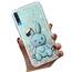 Tivenfezk Nadoli für Samsung Galaxy A70 Herz Hase Versteckt Ständer Hülle,Karikatur Glitzer Ständer Weiche Silikon Bling Durchsichtig Schutzhülle,Grün