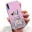 Tivenfezk Nadoli für Samsung Galaxy A70 Herz Hase Versteckt Ständer Hülle,Karikatur Glitzer Ständer Weiche Silikon Bling Durchsichtig Schutzhülle,Rosa