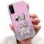 Tivenfezk Nadoli für Samsung Galaxy A51 Herz Hase Versteckt Ständer Hülle,Karikatur Glitzer Ständer Weiche Silikon Bling Durchsichtig Schutzhülle,Rosa