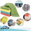 VIVOTE Mikrofaser Putzlappen, Küchentücher Spüllappen Waschbar, Mehrzweck-Reinigungstücher für Küchen, Esszimmer, Wohnwagen und mehr 30 × 30 cm 12 Stück (Grün + Seeblau + Gelb + Rot)