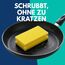 SONTY Spülschwamm XL Gelb/Schwarz aus Österreich - 10x Profi Jumbo Schwamm - Küchenschwamm mit Schleifmittel - Topfreiniger Putzschwamm Küche gegen hartnäckigen Schmutz (15 x 7 x 4 cm - 10 Schwämme)