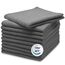 ZOLLNER 10er Set Mikrofasertücher für streifenfreien Glanz - flusenfreie und saugstarke Reinigungstücher - waschbar bis 60°C - 40x40cm in grau - Hotelqualität