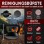 Gusskönig Gusseisen Ringreiniger- Hochwertiger Edelstahl Ringreiniger für Effektive und schonende Reinigung von Gusseisenprodukten - Schützt Patina (Ringreiniger mit Silikongriff)
