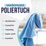 culiclean Fenster Poliertuch – Mikrofaser Poliertücher Gläser – Glastuch Fenster – Fensterputztücher streifenfrei – Fenstertuch fusselfrei – 2 Stück – 40x60 + 70x80cm, blau