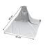 ZOLLNER 5er Set Microfaser Gläsertücher, Fenstertücher, 40x60 cm, grau