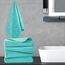 Polyte - Premium-Mikrofaserhandtuch - fusselfrei & schnelltrocknend - Aqua - 40 x 76 cm - 4 Stück