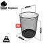 BigDean Papierkorb Büro Mülleimer schwarz 34cm hoch 20L Draht - Mülleimer Büro Trash Can Papiermülleimer Abfalleimer Mülleimer Trash Bin
