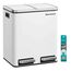 SONGMICS Mülleimer Küche, 2 x 15 Liter, Mülltrennsystem 2 Fächer, inklusive 15 Müllbeutel, Abfalleimer, Treteimer, recycelbare Abfälle, Biomüll, Softclose-Deckel, wolkenweiß LTB30WT