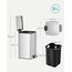 SONGMICS Kosmetikeimer, 8 Liter, Mülleimer Bad, kleiner Abfalleimer, Tretmülleimer, mit Pedal, für kleine Räume, mit Deckel, Softclose, Stahl, metallicsilber LTB591E02