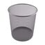 D.RECT Papierkorb Büro 12L - Abfalleimer, Papierkorb aus Drahtgeflecht Mülleimer, Papiereimer - Metall Büroeimer Mesh Runder, Silber