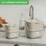 YourCasa Biomülleimer Küche 4L - Komposteimer mit herausnehmbarem Sieb & Deckel - geruchsdicht, spülmaschinenfest & ohne Biomülltüten - Bio Mülleimer klein für saubere Küchen (Beige)
