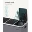 SONGMICS Mülleimer Küche, 3 x 18 L, Mülltrennsystem 3 Fächer, inklusive 15 Müllbeutel, Abfalleimer, Treteimer, für recycelbare Abfälle, Biomüll, mit Deckel, mattgrau LTB054G01