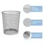 D.RECT Papierkorb Büro 12L - Abfalleimer, Papierkorb aus Drahtgeflecht Mülleimer, Papiereimer - Metall Büroeimer Mesh Runder, Silber