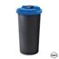 KUEFA BSC 60L Mülleimer, Müllsackständer, Gelber Sack Ständer inkl. Klemm-Ring für Müllbeutel, extra robust, UV- und witterungsbeständig, Sammelbehälter für Pfandflaschen und Leergut (Blau)