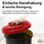 KUEFA BSC 60L Mülleimer, Müllsackständer, Gelber Sack Ständer inkl. Klemm-Ring für Müllbeutel, extra robust, UV- und witterungsbeständig, Sammelbehälter für Pfandflaschen und Leergut (Rot)