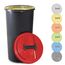 KUEFA BSC 60L Mülleimer, Müllsackständer, Gelber Sack Ständer inkl. Klemm-Ring für Müllbeutel, extra robust, UV- und witterungsbeständig, Sammelbehälter für Pfandflaschen und Leergut (Rot)