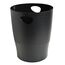 Exacompta 453014D ECOBIN Papierkorb EcoBlack 15 Liter mit Griffen. Eleganter und robuster Papierkorb und Mülleimer im modernen Design schwarz Blauer Engel