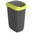 Rotho Twist Mülleimer 25l mit Deckel, Kunststoff, Gelb/Schwarz