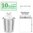 XIQIYY 10L Müllbeutel Mit Zugband,Kleine Müllsäcke Mit Tragegriff 75 Stück Abfallsack Mit Kordelzug,für Küchen Lebensmittel,Büro,Wohnzimmer,Geeignet Für 15 Liter Mülleimer(Weiß Mülltüten)