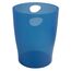 Exacompta 45360D ECOBIN 8er Pack Papierkorb 15 Liter mit Griffen. Eleganter und robuster Papierkorb und Mülleimer im modernen Design Königblau transluzent
