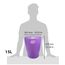 Exacompta 45319D ECOBIN 8er Pack Papierkörbe 15 Liter mit Griffen. Eleganter und robuster Papierkorb und Mülleimer im modernen Design violett