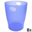 Exacompta 45310D 8er Pack ECOBIN Papierkorb 15 Liter mit Griffen. Eleganter und robuster Papierkorb und Mülleimer im modernen Design eisblau