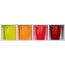 Exacompta 45352D ECOBIN 8er Pack Papierkörbe 15 Liter mit Griffen. Eleganter und robuster Papierkorb und Mülleimer im modernen Design orange