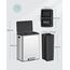 SONGMICS Mülleimer Küche, Mülltrennsystem 2 x 30 L, 2 Fächer für Recycling und Restmüll, Abfalleimer, Inneneimer, Edelstahl, Softclose-Deckel, breites robustes Pedal, metallicsilber LTB556E01