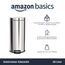 Amazon Basics rund Zylindrisch Mülleimer mit Soft-Close-Funktion,Edelstahl, 30 l / 7.9 gallons