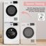 NIUXX Universal Verbindungsrahmen Set für Waschmaschine und Trockner, Zwischeneinbaurahmen Kit für 46-66cm Waschmaschinen Trockner, Stapelbausatz mit Ratschenseil, Zwischeneinbausatz für Waschküche
