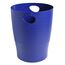 Exacompta 45303D ECOBIN Papierkorb BeeBlue aus Recycling-Kunststoff 15 Liter mit Griffen. Eleganter und robuster Papierkorb und Mülleimer im modernen Design Marineblau Blauer Engel