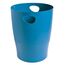 Exacompta 45384D ECOBIN Papierkorb BeeBlue aus Recycling-Kunststoff 15 Liter mit Griffen. Eleganter und robuster Papierkorb und Mülleimer im modernen Design Türkis Blauer Engel