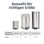 Amazon Basics Mülleimer, rund, zylindrisch, klein, sanftes Schließen, mit Fußpedal, für Badezimmer und kleine Räume, 5 l, Gebürsteter Edelstahl