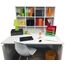 Exacompta 45352D ECOBIN 8er Pack Papierkörbe 15 Liter mit Griffen. Eleganter und robuster Papierkorb und Mülleimer im modernen Design orange