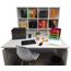 Exacompta 453014D ECOBIN 8er Pack Papierkorb EcoBlack 15 Liter mit Griffen. Eleganter und robuster Papierkorb und Mülleimer im modernen Design schwarz Blauer Engel