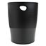 Exacompta 453014D ECOBIN 8er Pack Papierkorb EcoBlack 15 Liter mit Griffen. Eleganter und robuster Papierkorb und Mülleimer im modernen Design schwarz Blauer Engel
